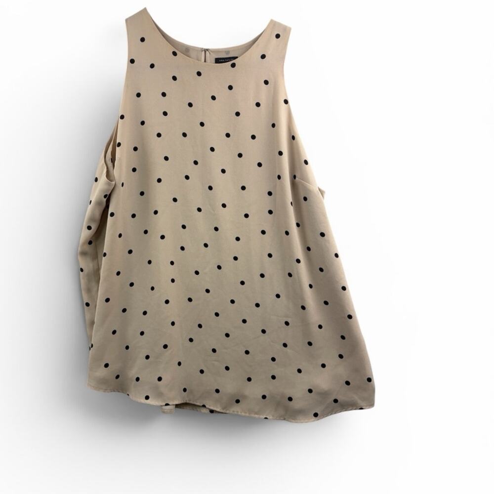 Ann Taylor Polka Dot Sleeveless Tank Top - Size XL - Picture 4 of 9